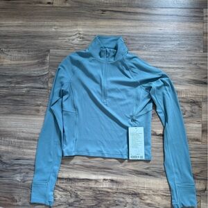 NWT Lululemon It’s Rulu Run Ribbed Cropped Half Zip Size M